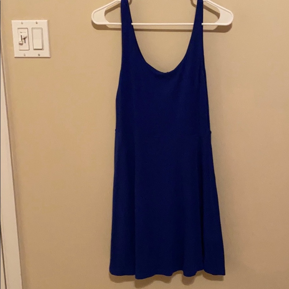 Blue sleeveless dress